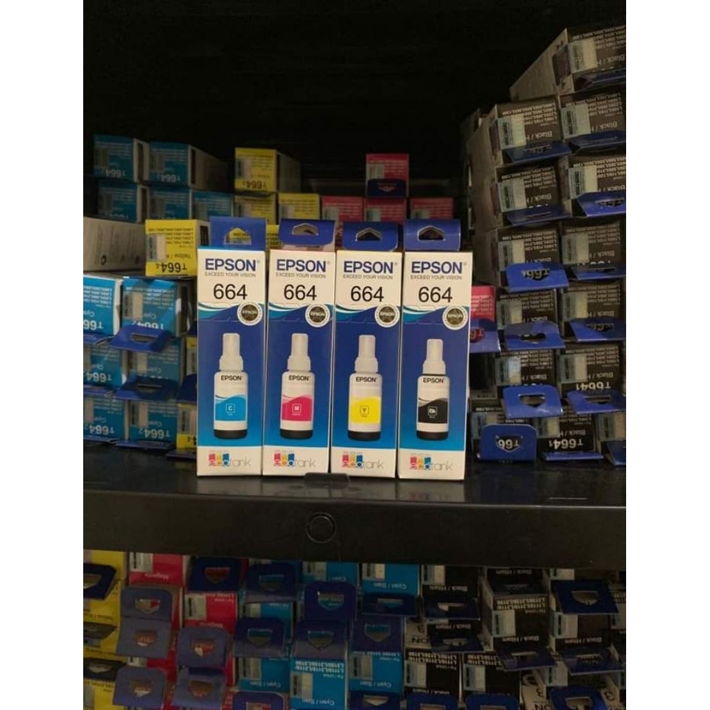 Tinta Epson T664 T 664 T-664 Original Resmi - Tinta Printer Epson L100 L200 L310 L360 L120
