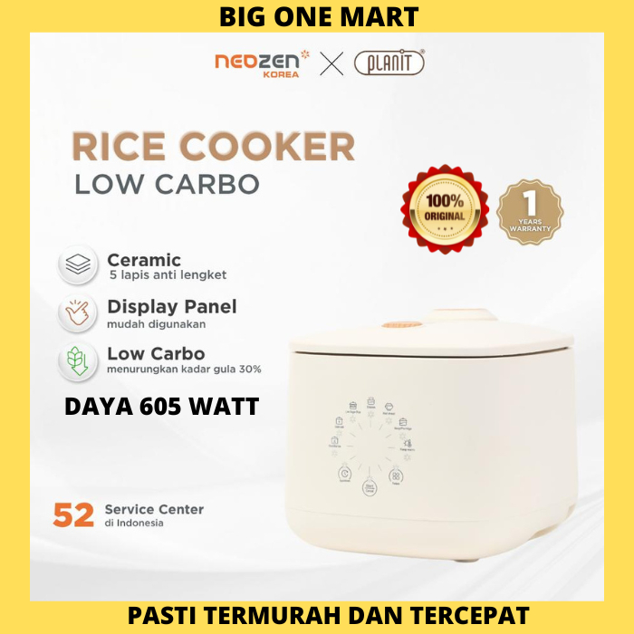 NEOZEN x PLANIT LOW CARBO RICE COOKER MULTIFUNGSI - MULTI COOKER LOW WATT - SLOW COOKER 7 IN 1
