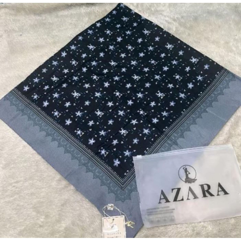 HIJAB AZARA Motif Jilbab Motif Warna Hitam Jilbab Segi Empat