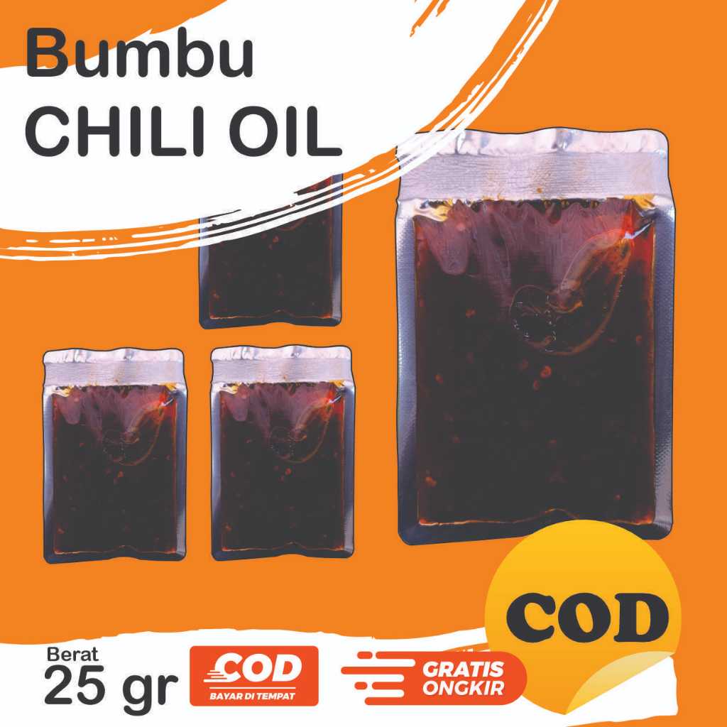 

Chili Oil Sachet 25 gram MINYAK CABAI kemasan sachet