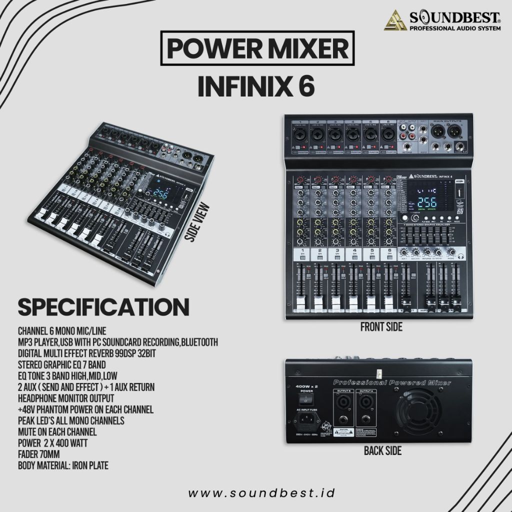 POWER MIXER SOUNDBEST INFINIX 6