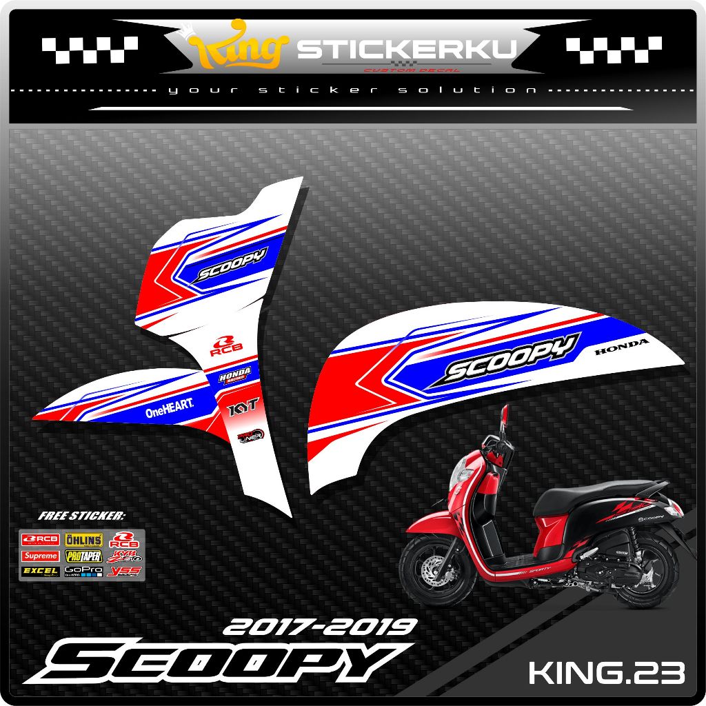(COD) Stiker Scoopy New 2017/2020 Decal Striping Standar Scoopy New Premium Racing. KS.023