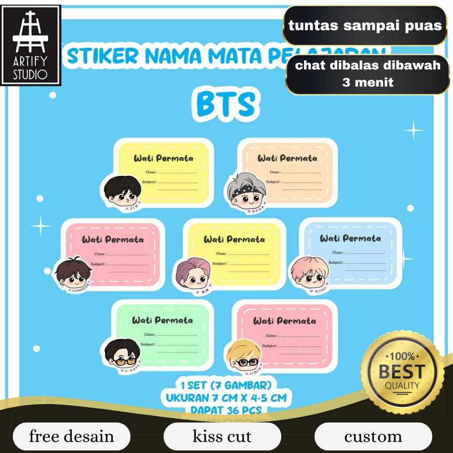 

Stiker Mata Pelajaran / Stiker Buku / Stiker Mapel