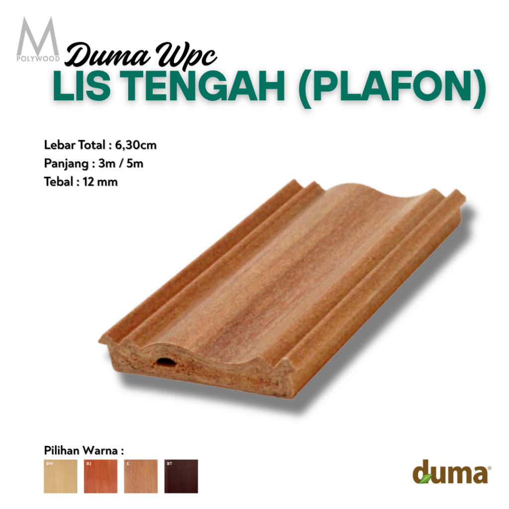 Duma Lis Tengah (Plafon) - DUMA WPC WALL & CEILING PANEL
