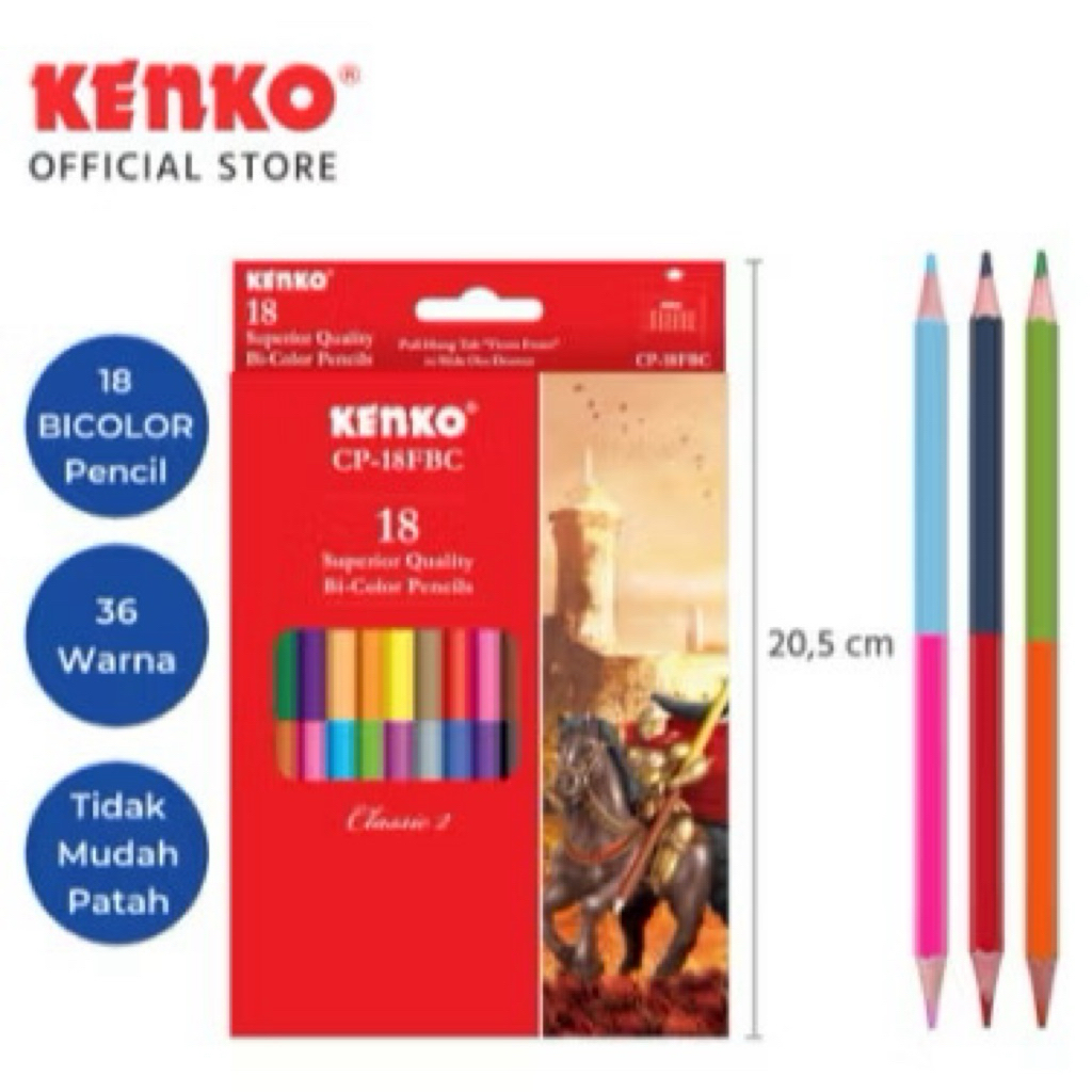 

PENSIL WARNA KENKO 18FBC 18/36WARNA BOLAK BALIK