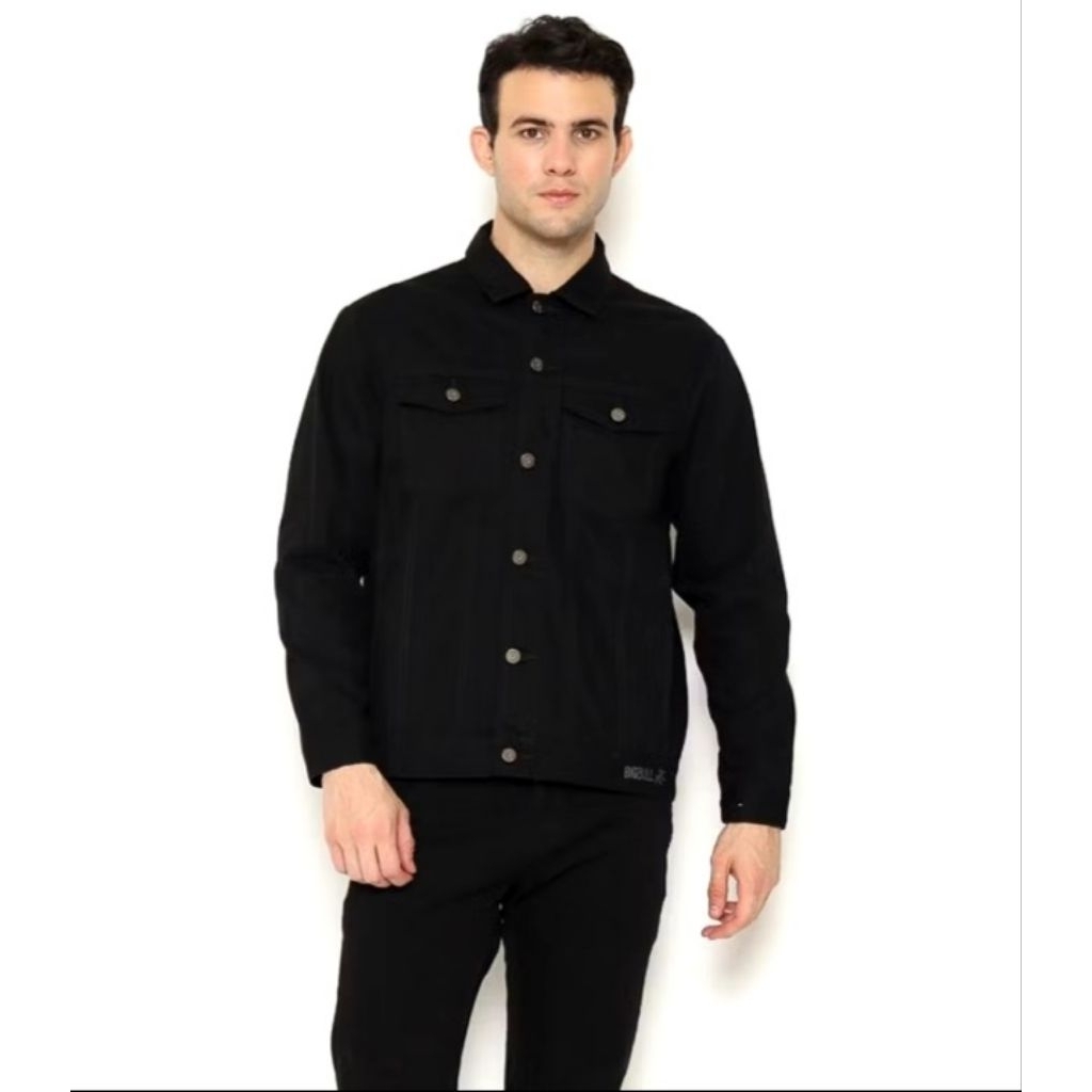 Jaket Denim Jeans Pria Original Lois MJF174 Hitam