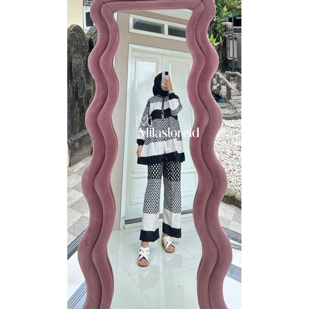 SET RAYON MOTIF VIRAL BABY DOLL JUMBO/ONE SET WANITA VIRAL