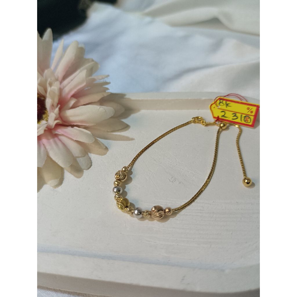 Gelang Emas Italy Santa model serut UBS 8K