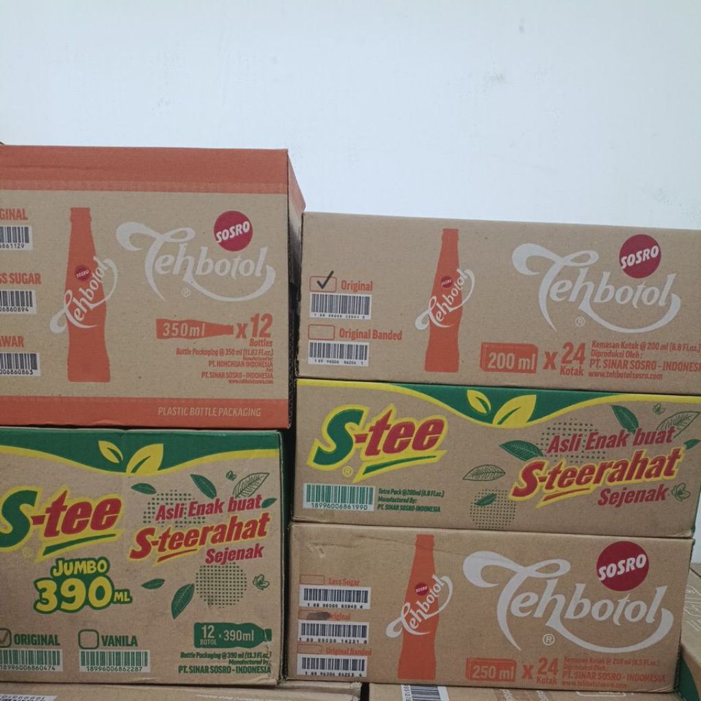 

TEH BOTOL SOSRO STEE KOTAK BOTOLDUS KARTONAN / STEE TEHBOTOL SOSRO