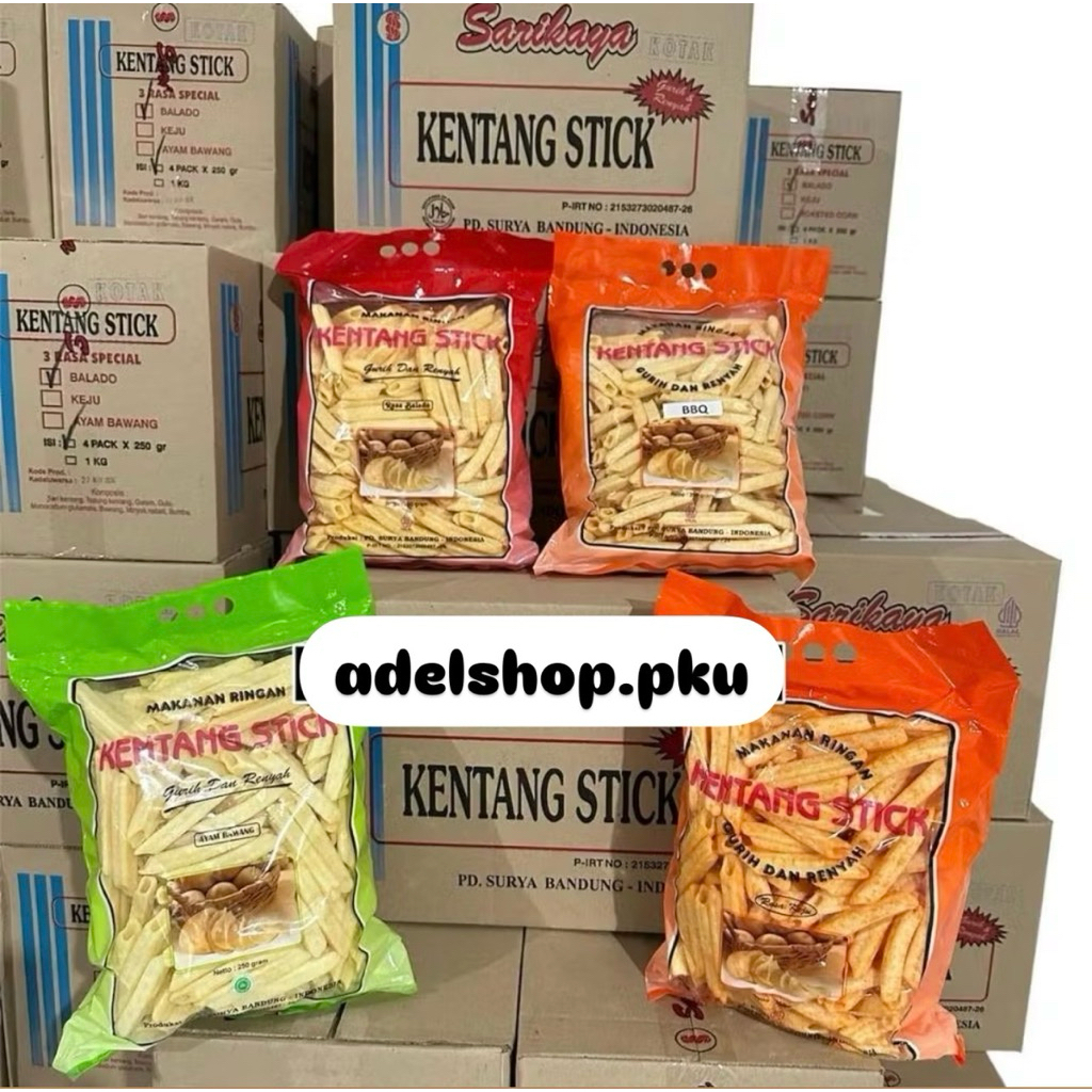 

(1 PCS) STICK KENTANG 250GR STIK KENTANG PREMIUM 250GR SARIKAYA/ SARIKAYA KENTANG GURIH DAN RENYAH 250Gr