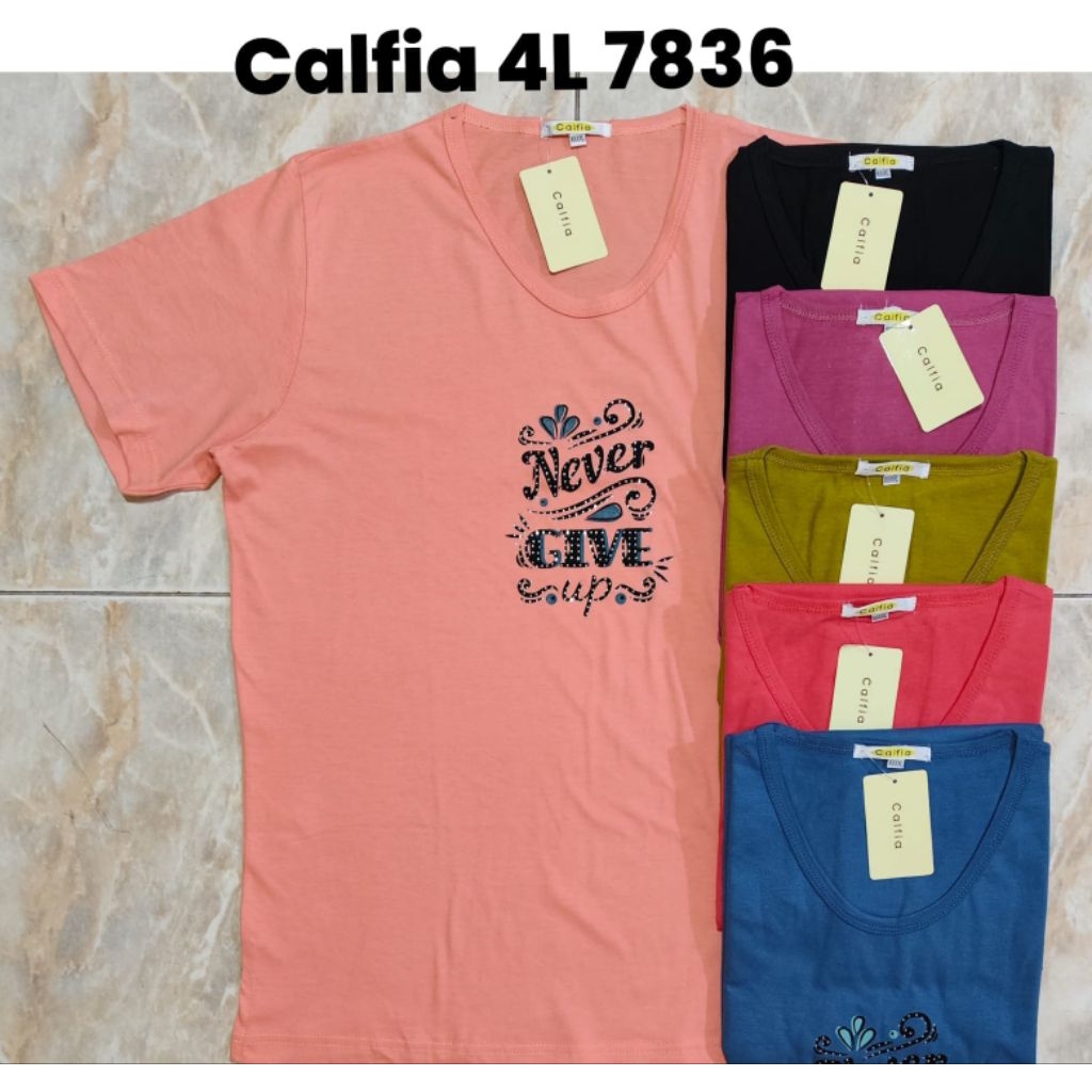 atasan kaos wanita Calfia/ Kaos wanita size jumbo xxxxl/ kaos calfia/ kaos cantik