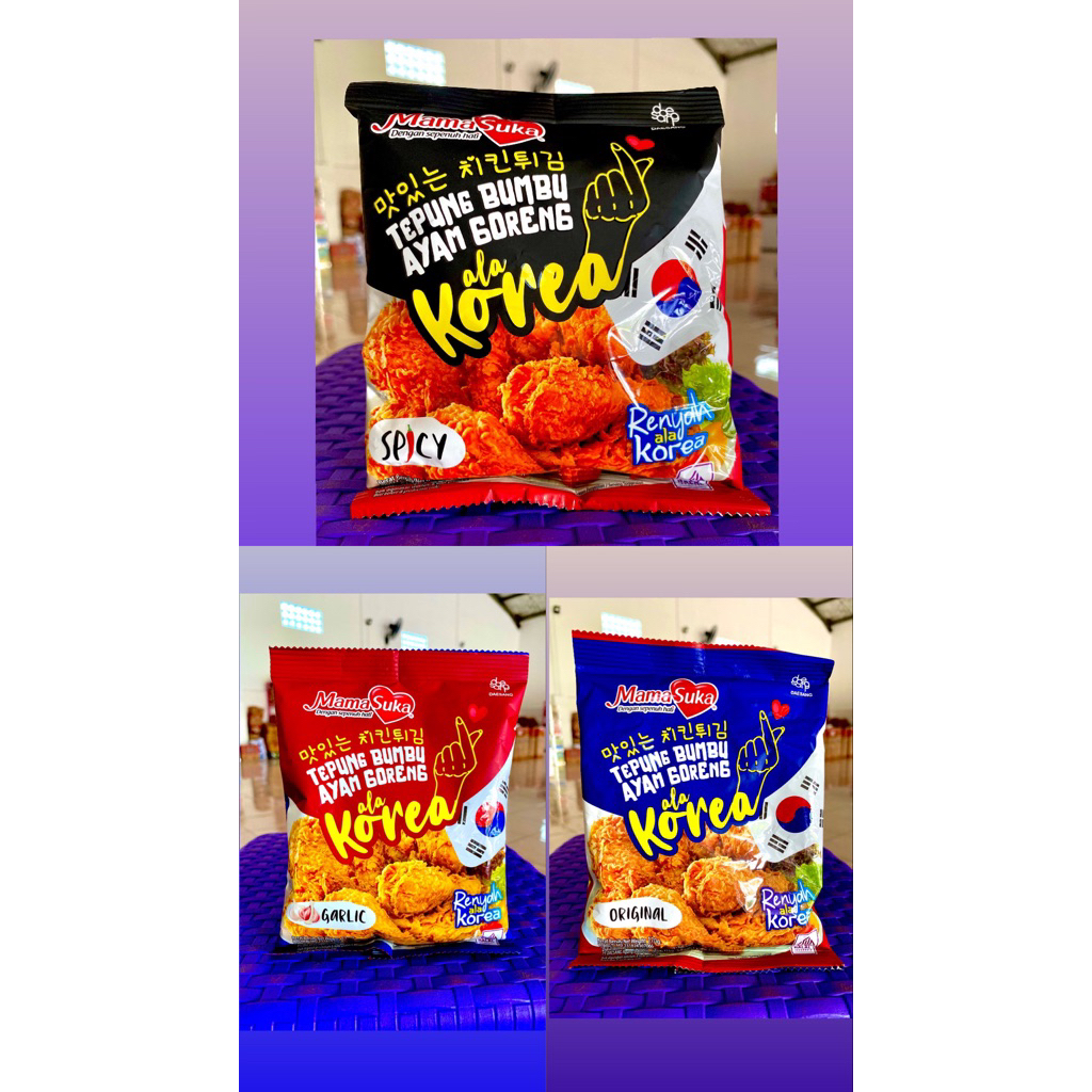 

MAMASUKA Tepung Bumbu Ayam Goreng Ala Korea / pelengkap bumbu dapur / berbagai macam varian Original, Spicy, Garlic