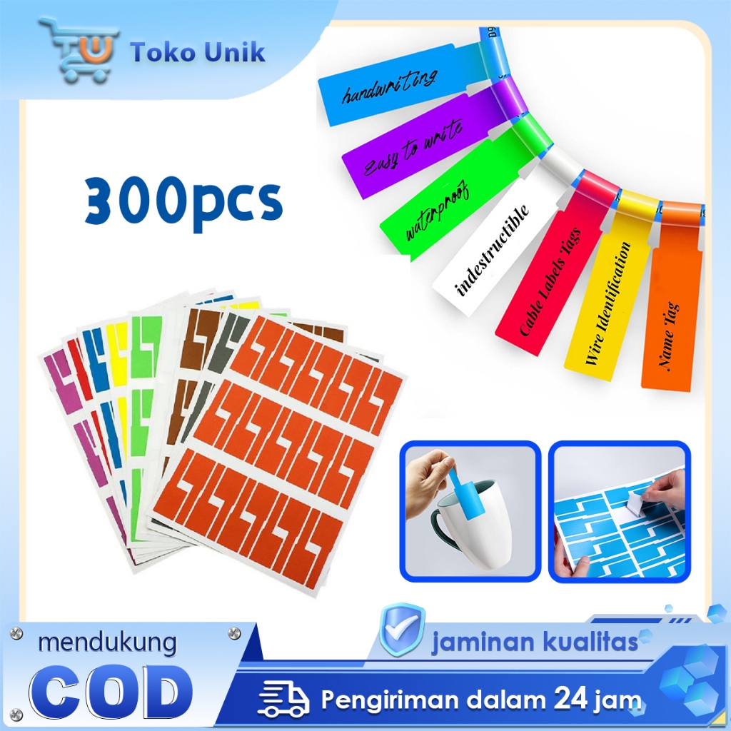 

Stiker Label Kabel 10 Lembar Penanda Kabel Jaringan Cable Label Stiker Kabel Anti Air Warna-Warni
