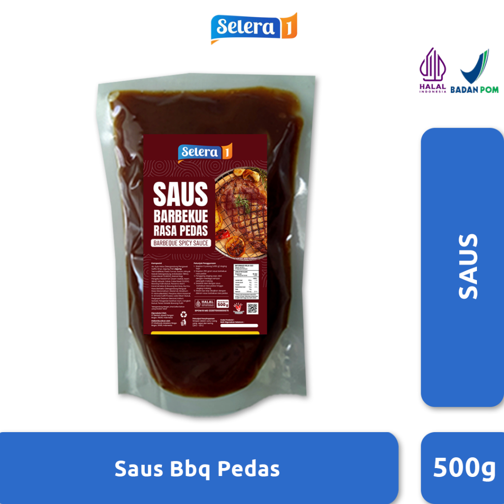 

Barbeque Spicy Sauce - Saus Pedas BBQ Selera1 uk 500 gr/pack