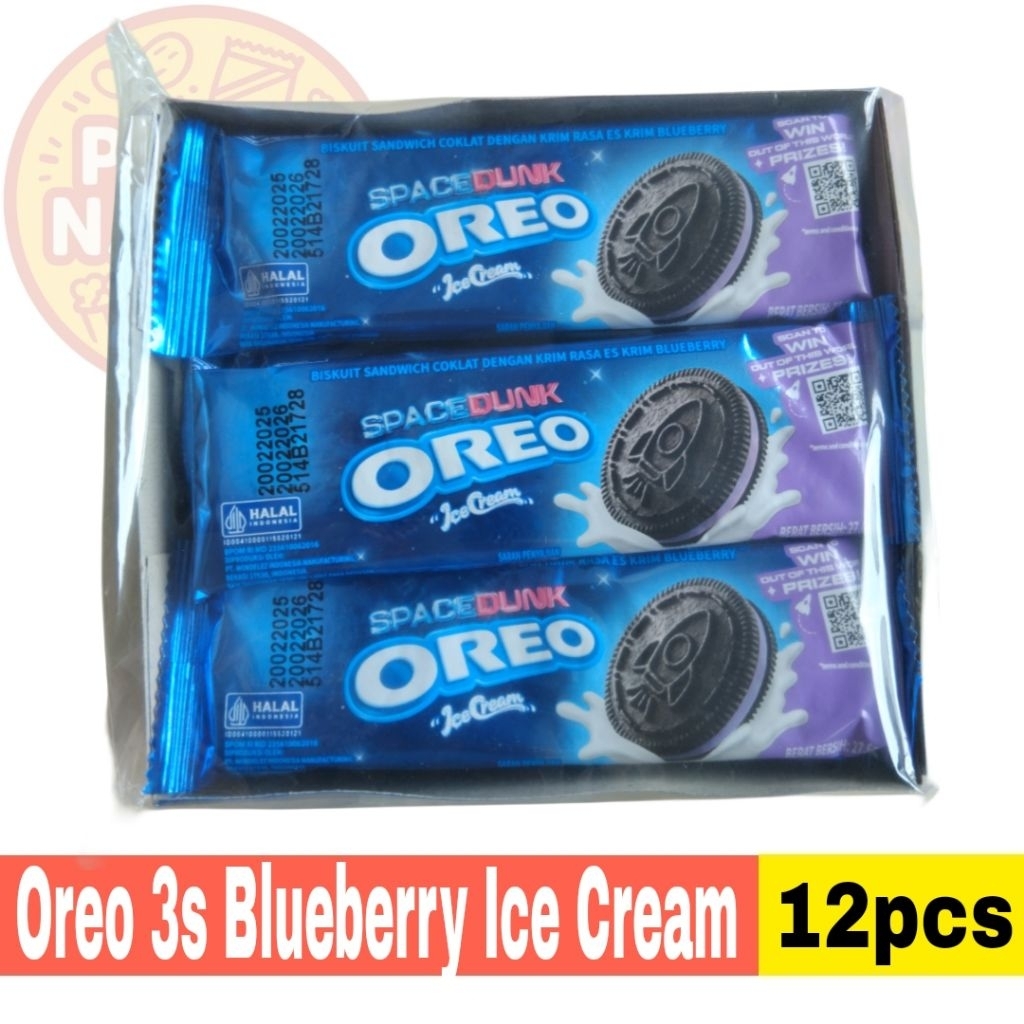 

Biskuit Oreo isi 3 Rasa Blueberry Ice Cream Display Box isi 12pcs