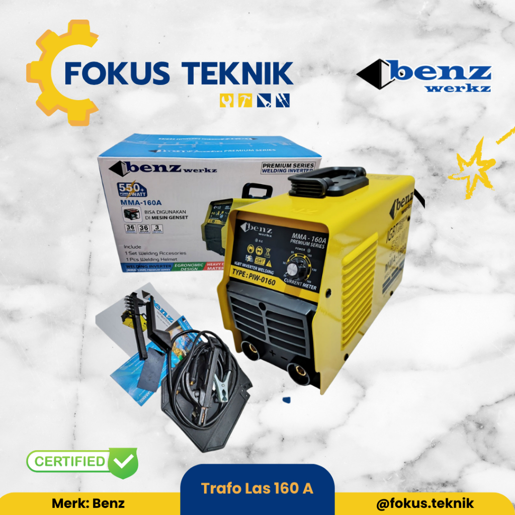 Benz Mesin Las 160A 550 Watt Trafo Las Inverter Benz Mesin Las