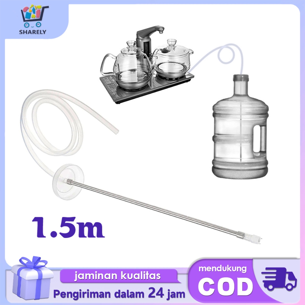 Selang Silikon Pompa Galon Elektrik 150cm Pipa Selang Hisap Air Pipa Pompa Galon Stainless