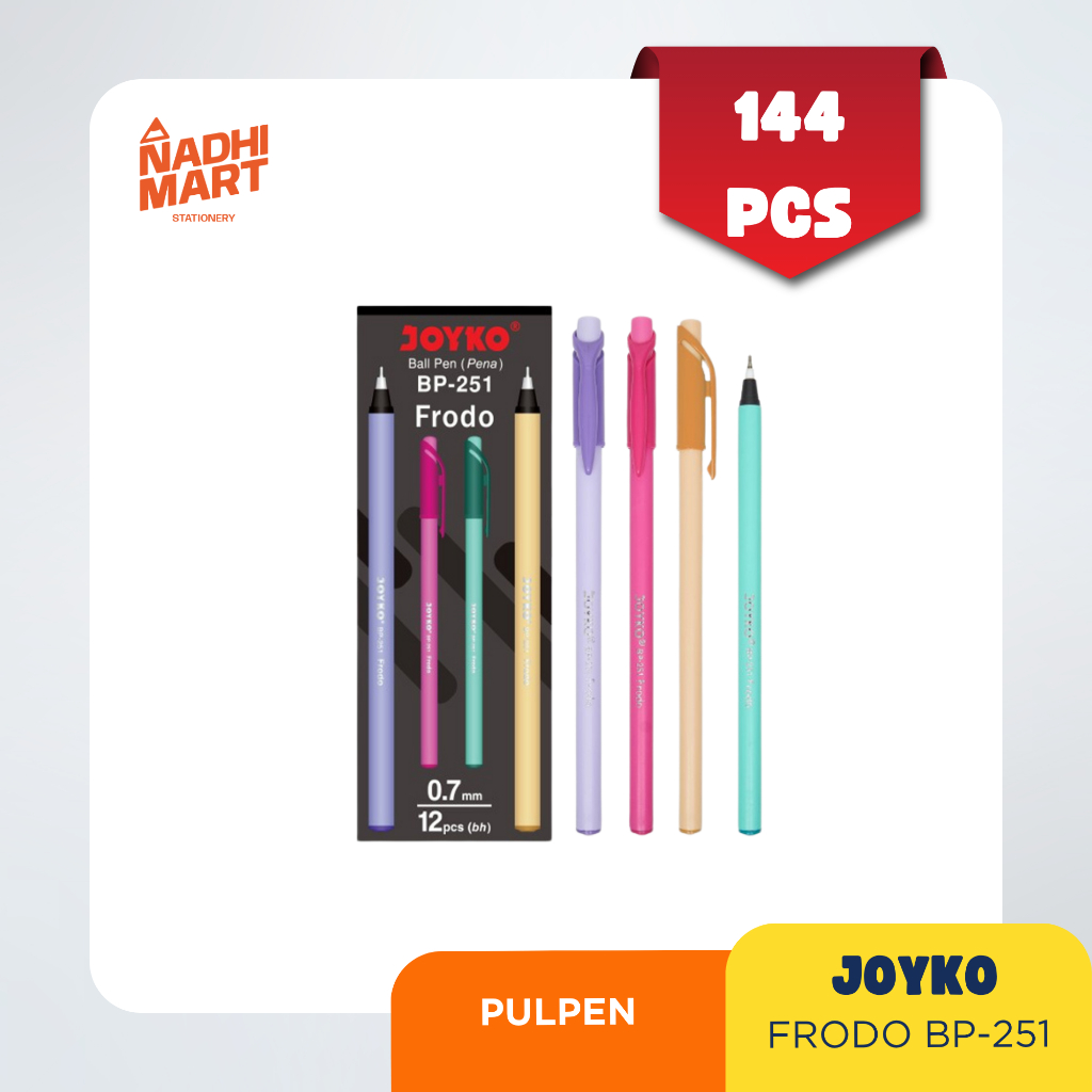 

144 PCS PULPEN JOYKO FRODO / BP JOYKO BP-251 FRODO (12/1728)