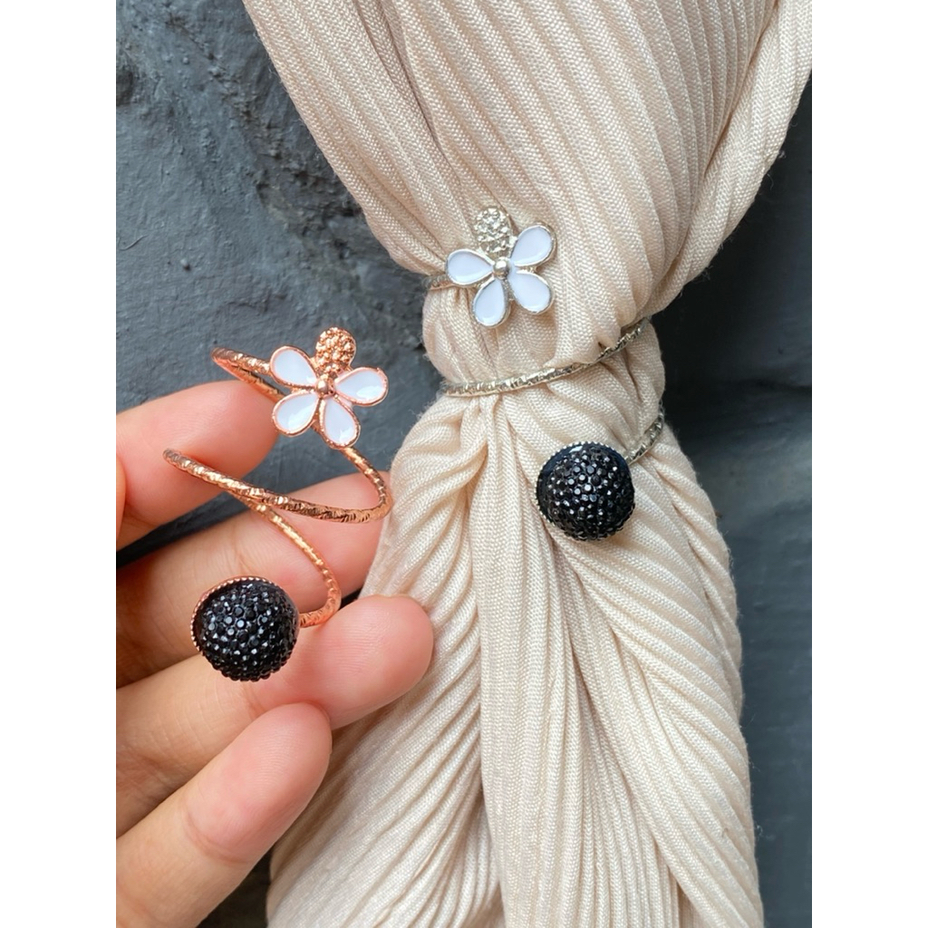 Ring jilbab model terbaru / cincin jilbab kekinian/ kolong jilbab / bros hijab