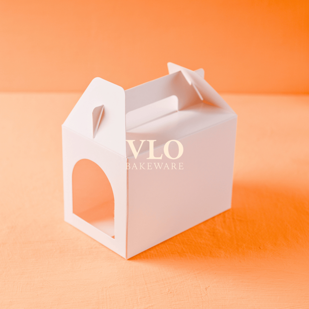 

[1 SET ISI 10 PCS] Gable box jendela putih | kotak kue hampers