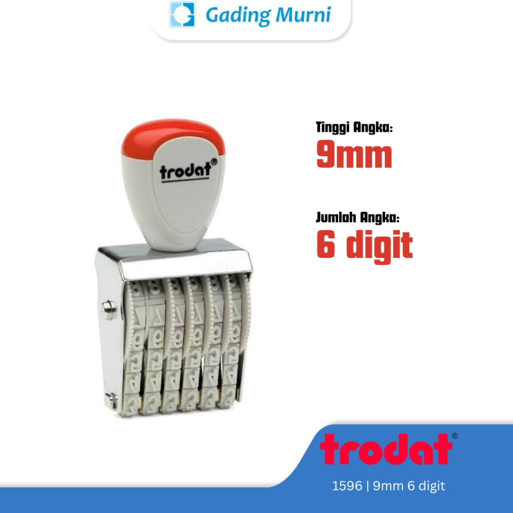 

Stempel trodat angka 1596, 1598, 15910, 15912 Tinggi angka 9mm