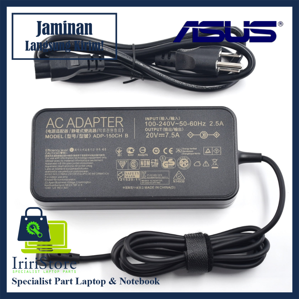 Adaptor Charger Laptop Asus TUF Gaming FX505GT FX505GT-AL006T FX505GT-AL007T 20V 7.5A  Original