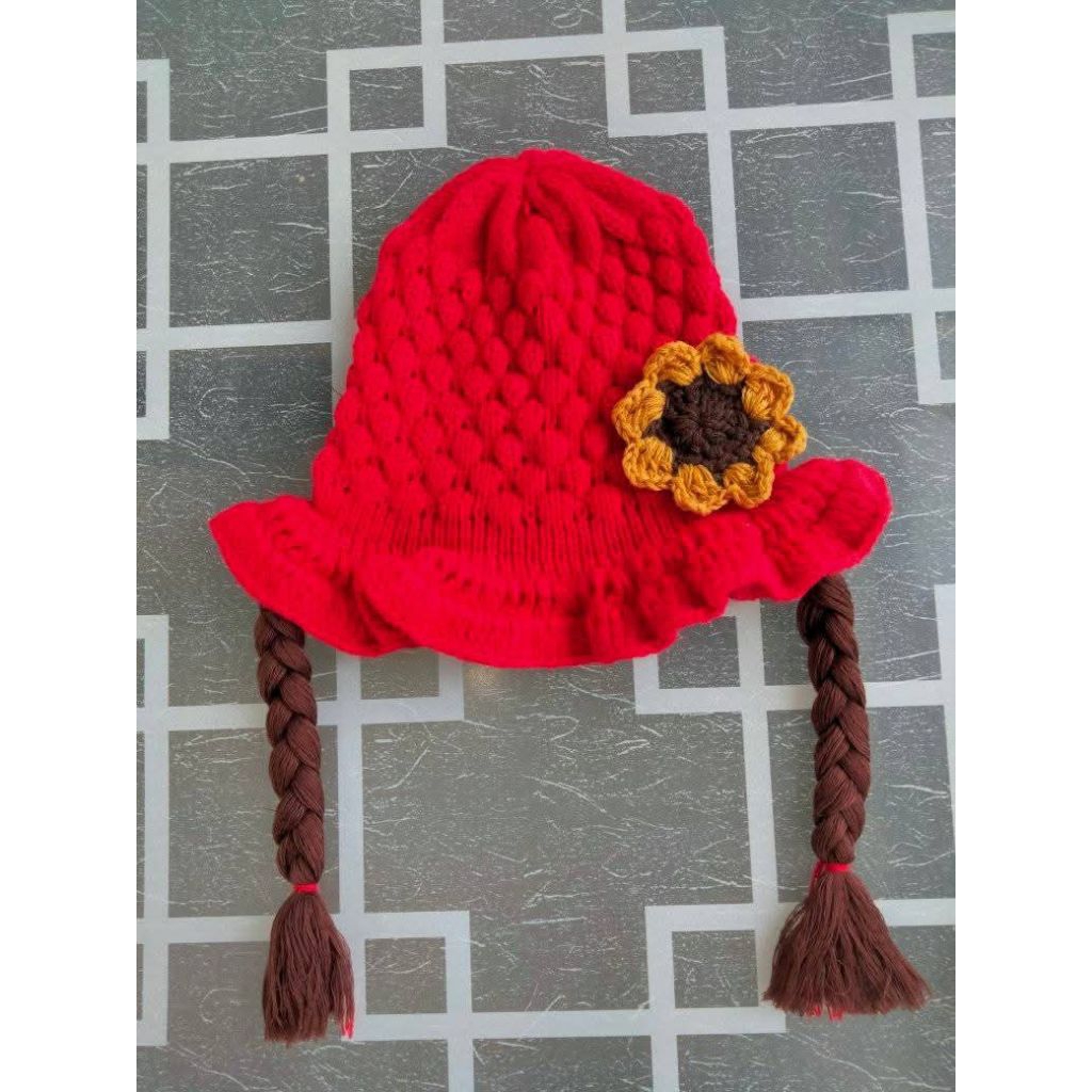 TOPI BAYI RAJUT KEPANG ANAK PEREMPUAN