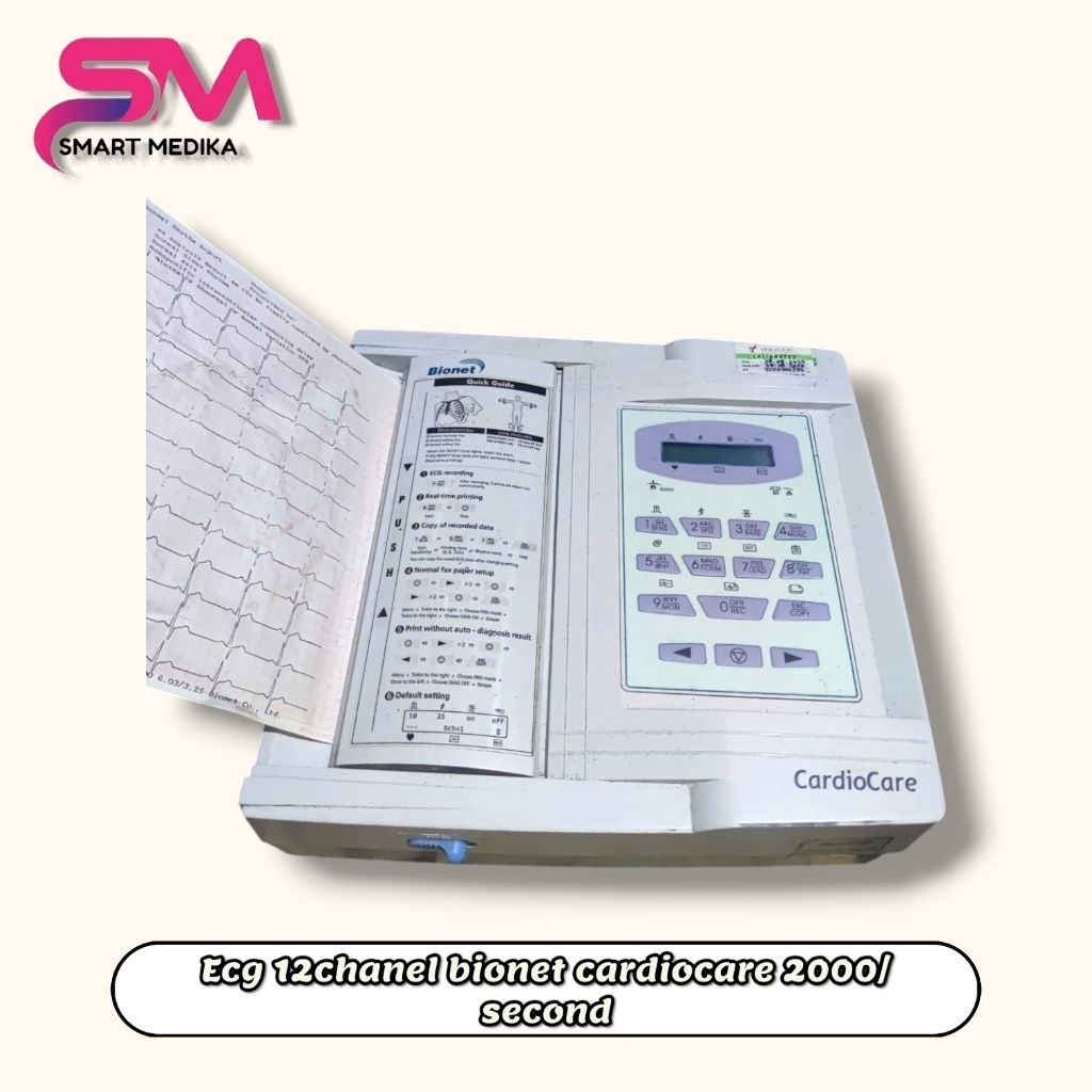EKG / ECG 12 CHANEL BIONET CARDIOCARE 2000 second