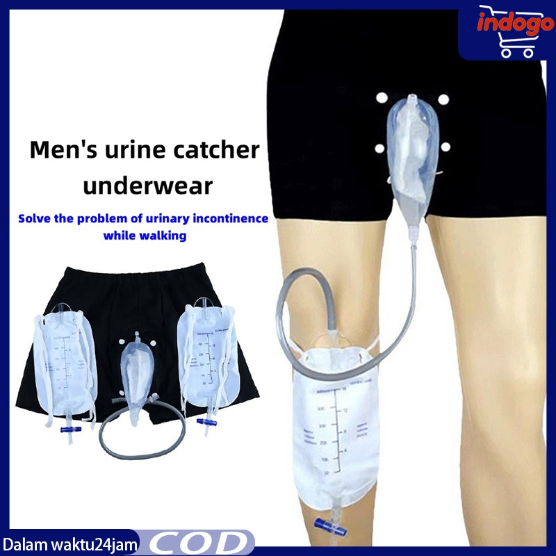 Pria Wanita Urine External Urine Bag Alat Bantu Kantong Kencing Dengan Untuk Pasien Stroke Lumpuh Or