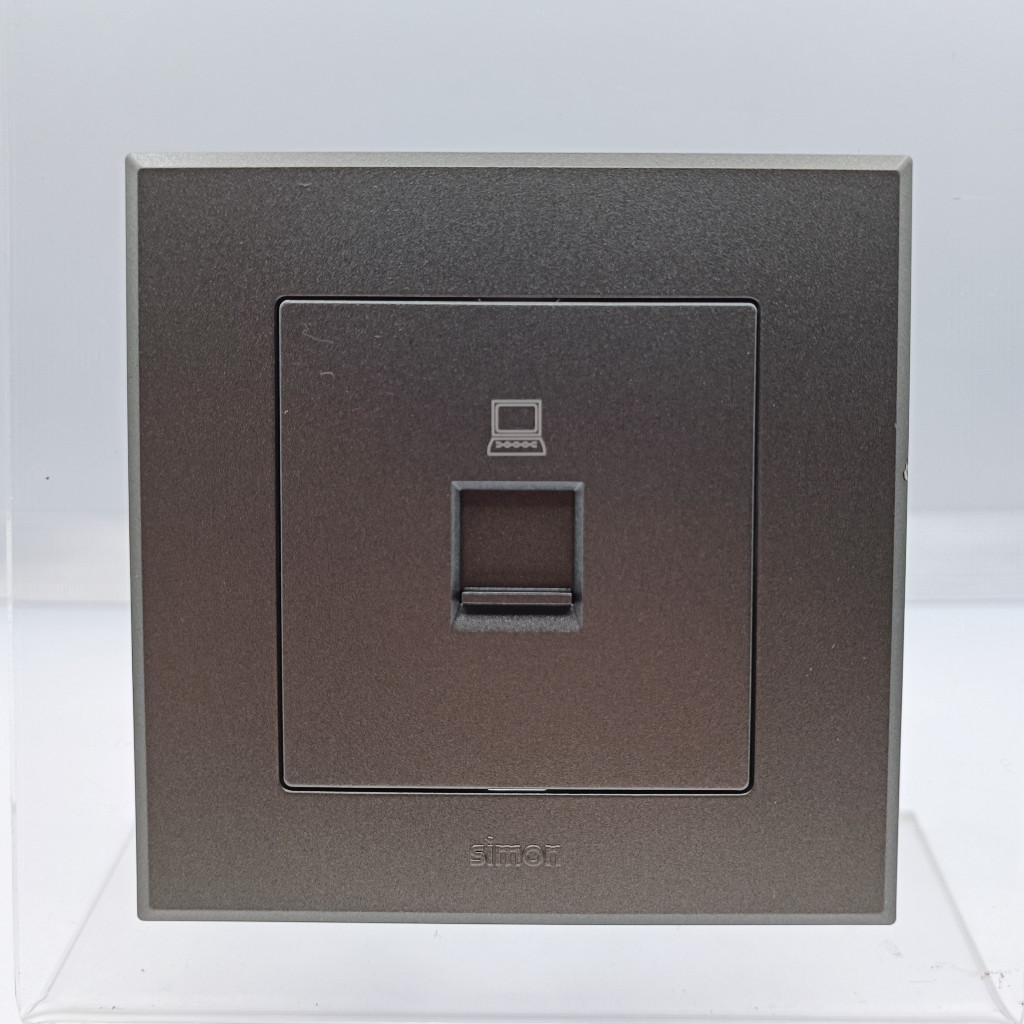 SIMON E3 GREY OUTLET DATA CAT 6 RJ 45