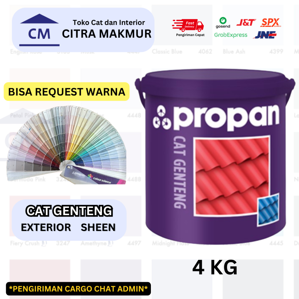 Propan CAT GENTENG - 4 Kg (Kilap, ekonomis, tahan lama)