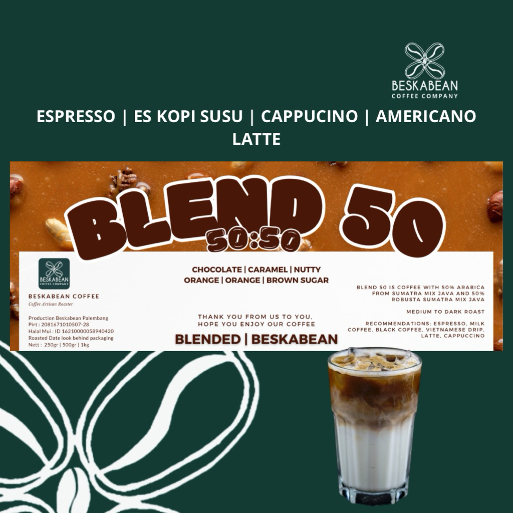 

kopi espresso blend 50, 50% arabica 50% robusta | Beskabean | blend espresso kopi susu 50:50