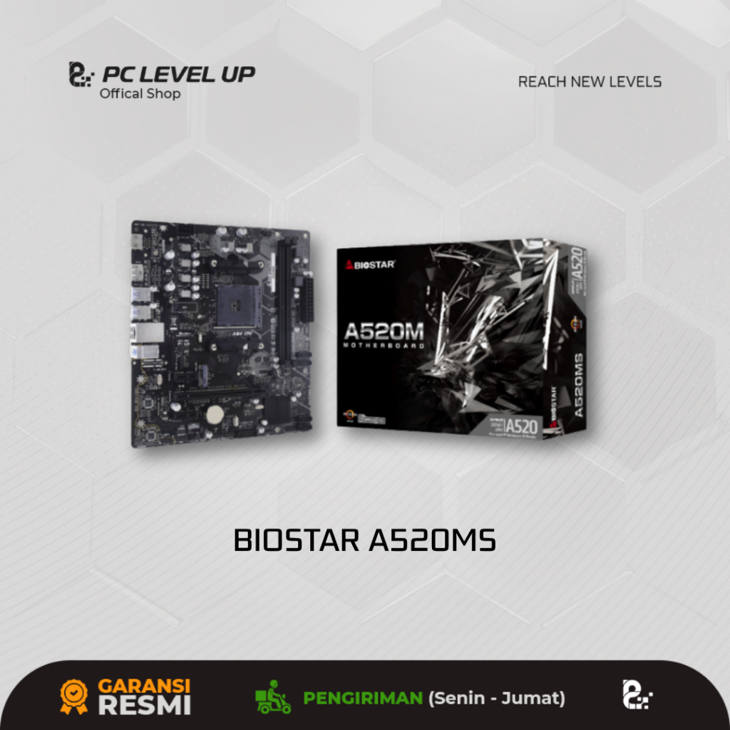 Biostar A520MS DDR4 Motherboard [MATX | AM4]