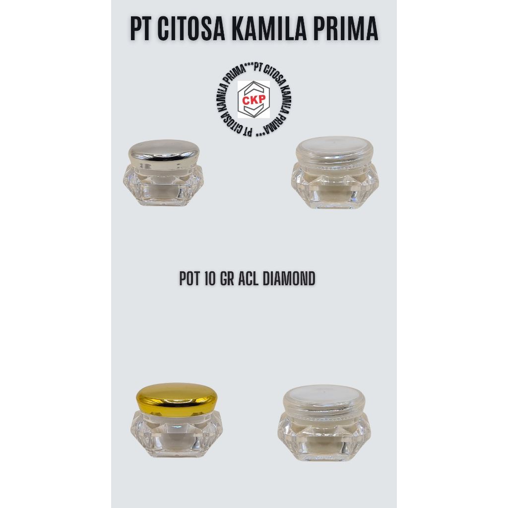 Pot Cream 10 Gr Diamond ACL / Pot Acrilic / Pot Cream Acrilic / Pot Krim Wajah / Pot Salep / Pot 10 