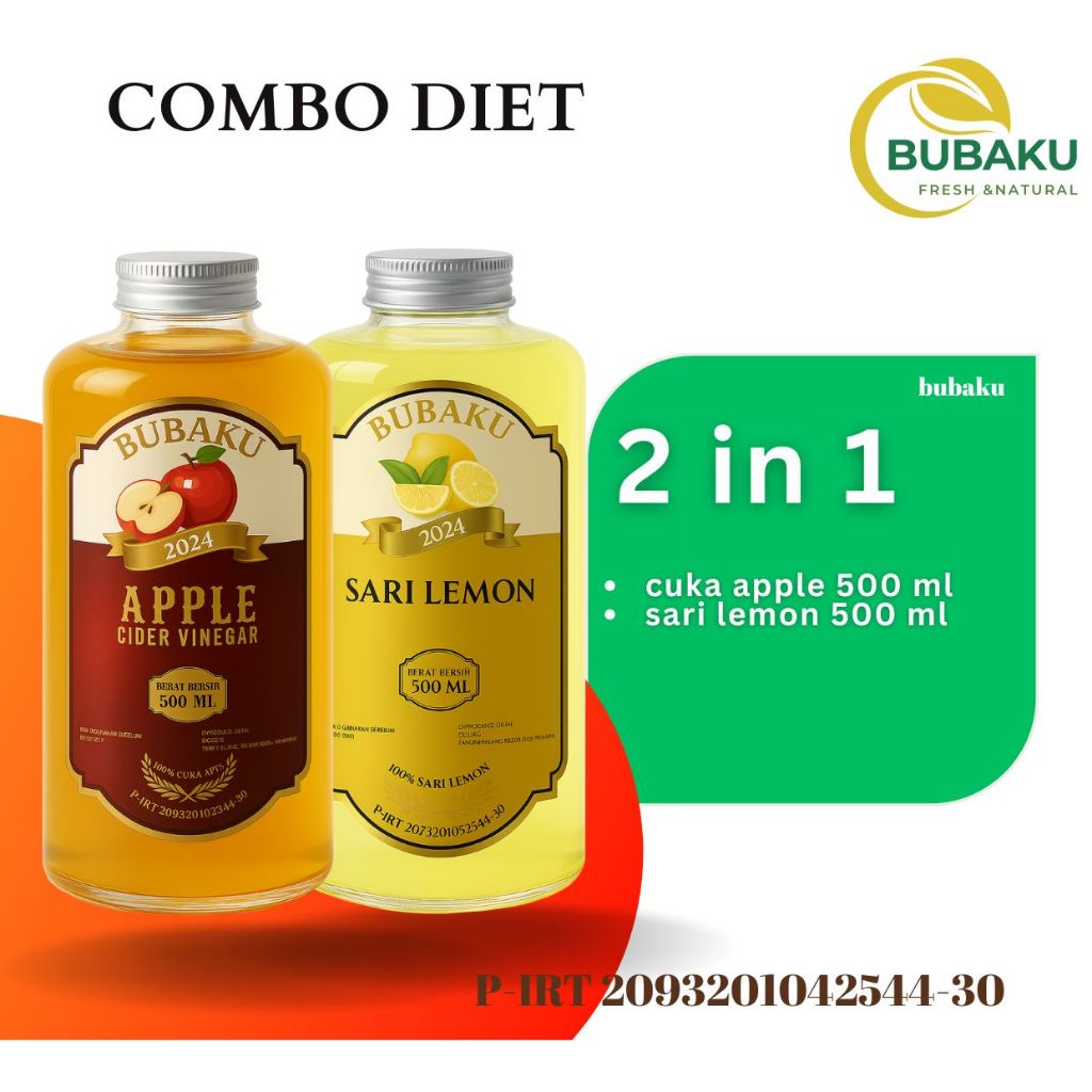 

Paket Diet Sehat 2in1 Sari Lemon 500 ml dan Cuka Apel 500 ml