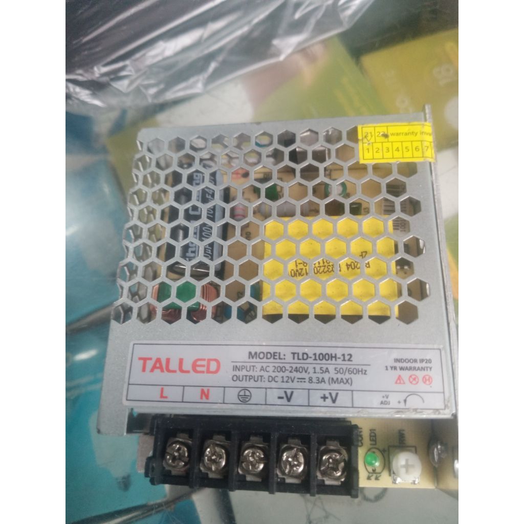 PSU power supply CCTV TALLED 12 VOLT 8,3 AMPERE second