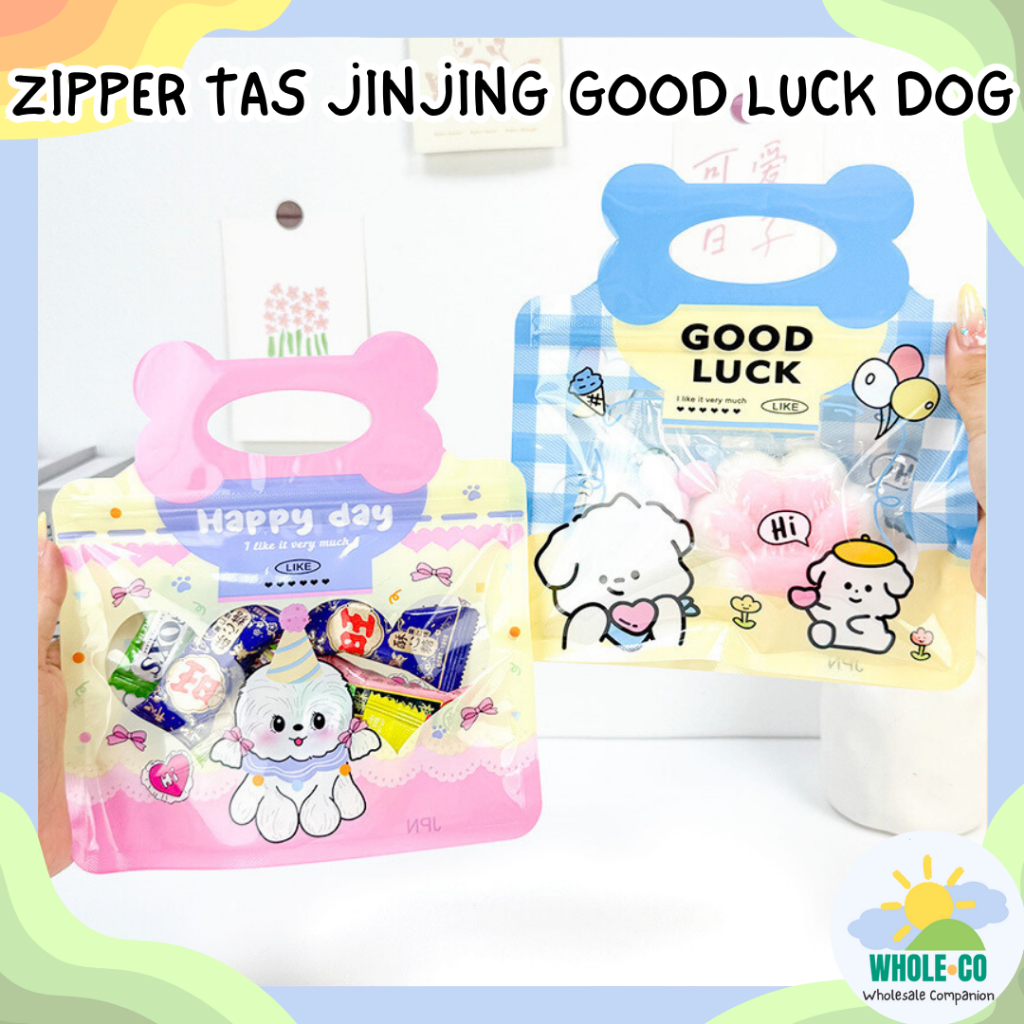 

Zipper Bentuk Tas Jinjing Good Luck Dog Premium Bingkisan Hadiah Kado Anjing Pastel Lucu Unik Imut Termurah Grosir Cod