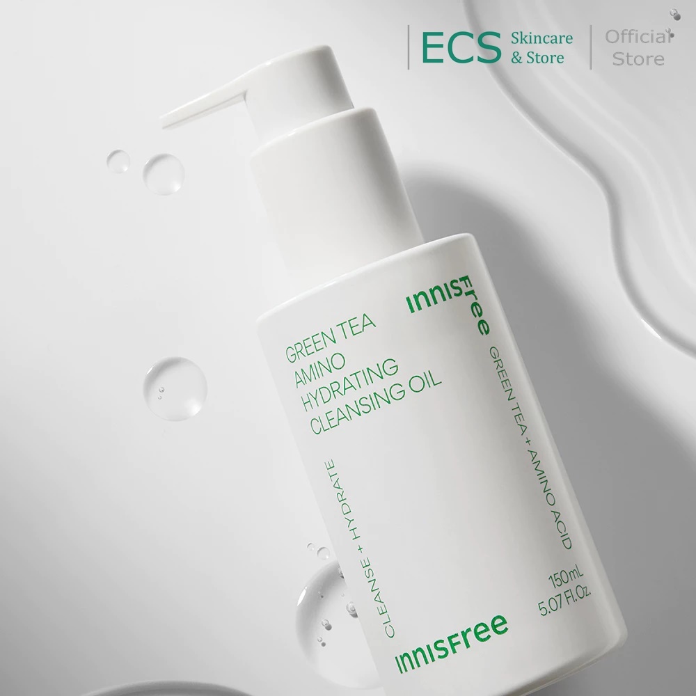 Innisfree Green Tea Amino Hydrating Cleansing Oil - 150ml Membersihkan Kotoran Make Up Menghidrasi M