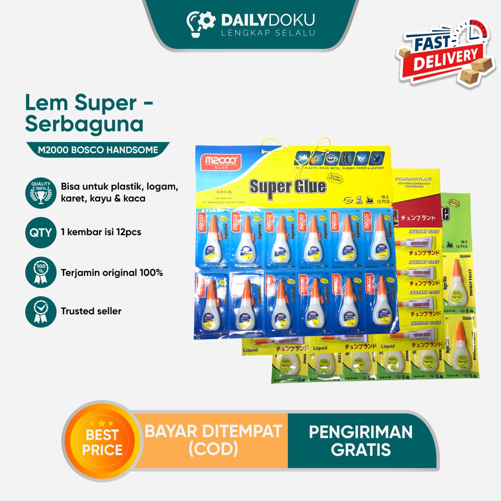 

Lem Super M2000 Bosco Handsome – Lem Serbaguna Kuat dan Praktis
