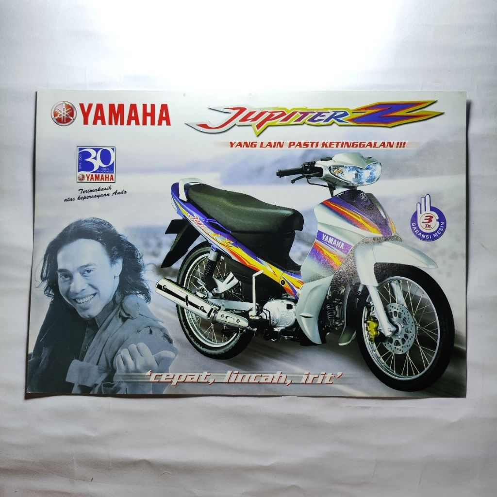 Brosur Flyer Leaflet Poster Jadul Lawas Yamaha Jupiter Z Tahun 2004