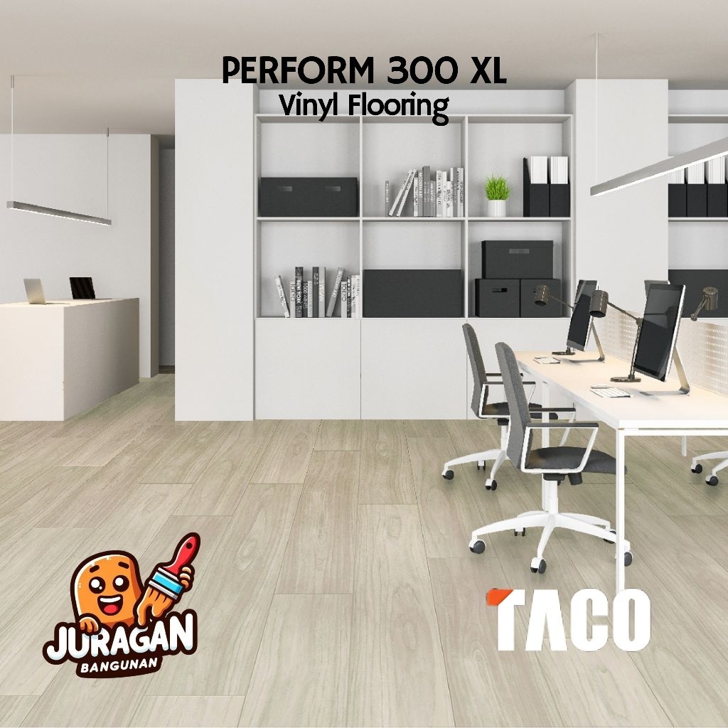 TACO Perform 300 XL Lantai Vinyl 3mm | Vinyl Lantai Motif Marmer / Motif Kayu / Motif Karpet | Lanta