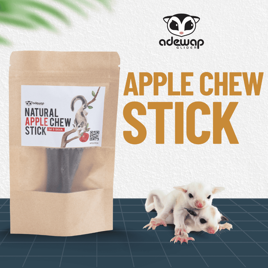 ADEWAP GLIDER Natural Apple Orchard Chew Stick Kayu Apel Gigitan Perawatan Gigi Sugar Glider