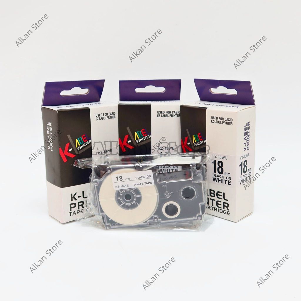 

K-Label Printer Tape Catridge for Casio 18mm KZ-18WE K-Label 18mm