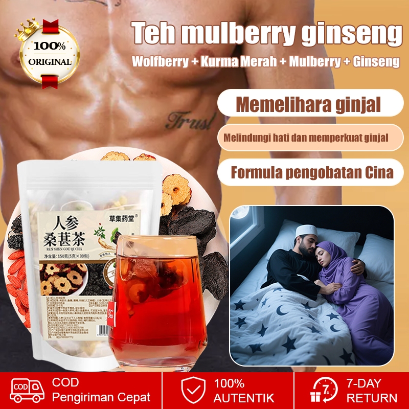 

❤️Beli 2 gratis 3❤️Teh Ginseng dan Goji (5g*30 paket) Teh Pemeliharaan Kesehatan Pria Pemulihan Energi Setelah Bergadang Teh Kemasan Goji dan Kurma Merah