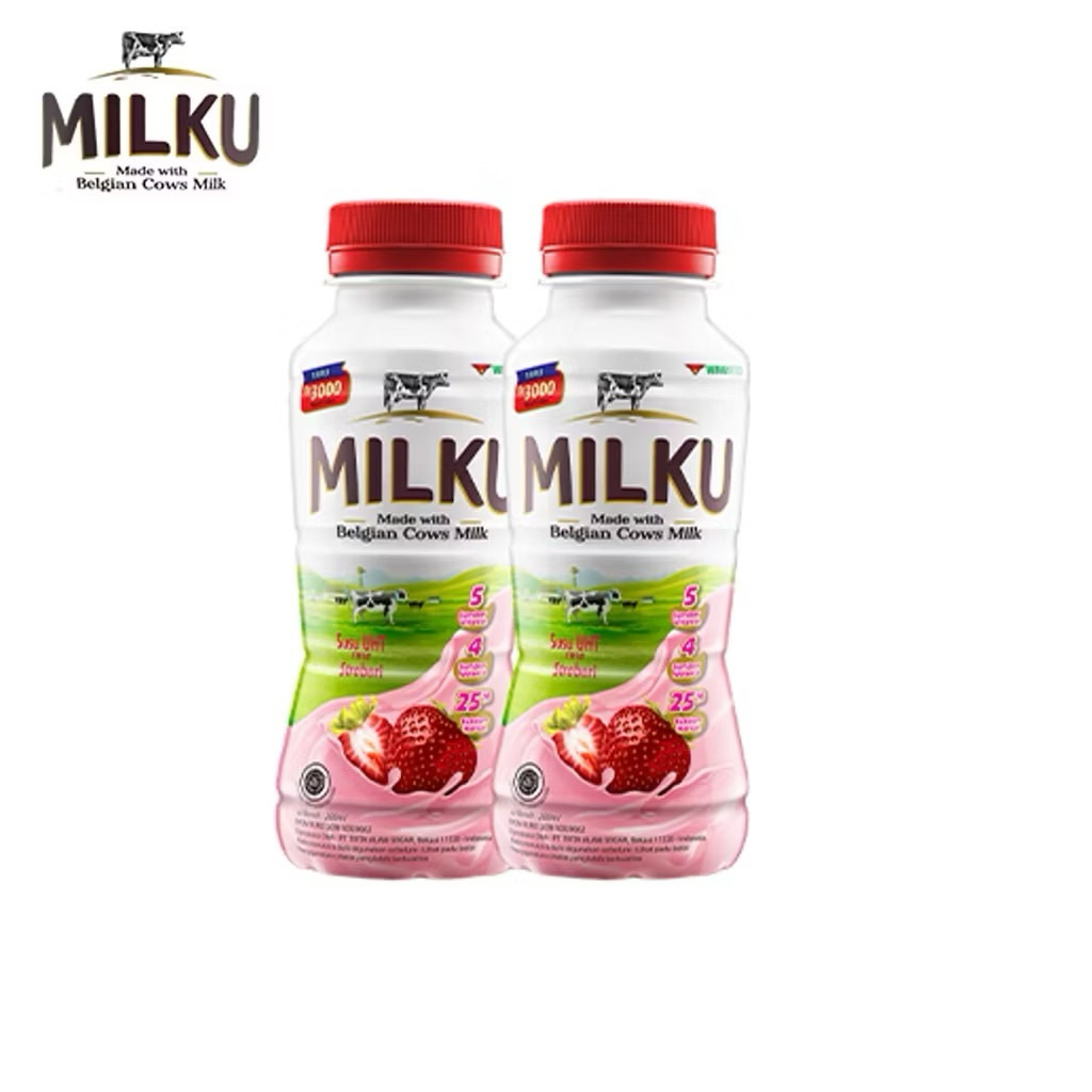 

MILKU Susu UHT Strawberry 12 x 200ml