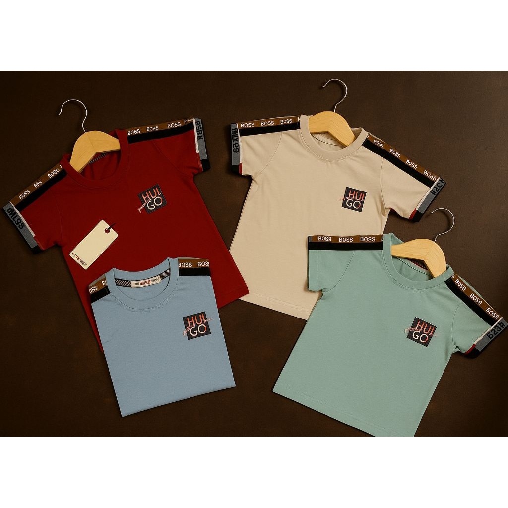 [1-14 tahun] KAOS ANAK PREMIUM HOTWAY MOTIF HUGO BOSS