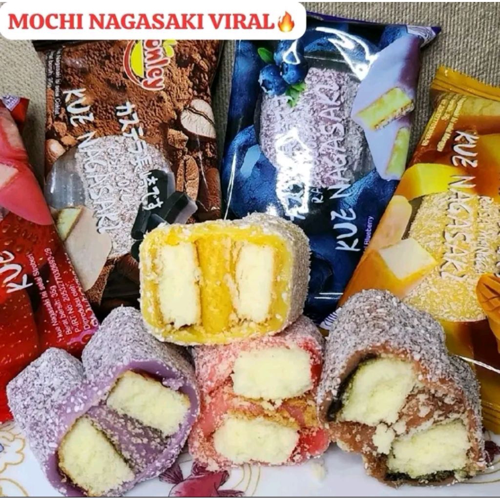

KUE NAGASAKI ALL VARIAN ISI 4 PCS / KUE MOCHI NAGASAKI / MOCHI NAGASAKI / KUE NAGASAKI CONLEY