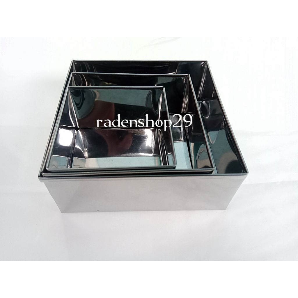 Loyang kotak mini stainless bongkar pasang / Loyang kue kotak stainless terbaru