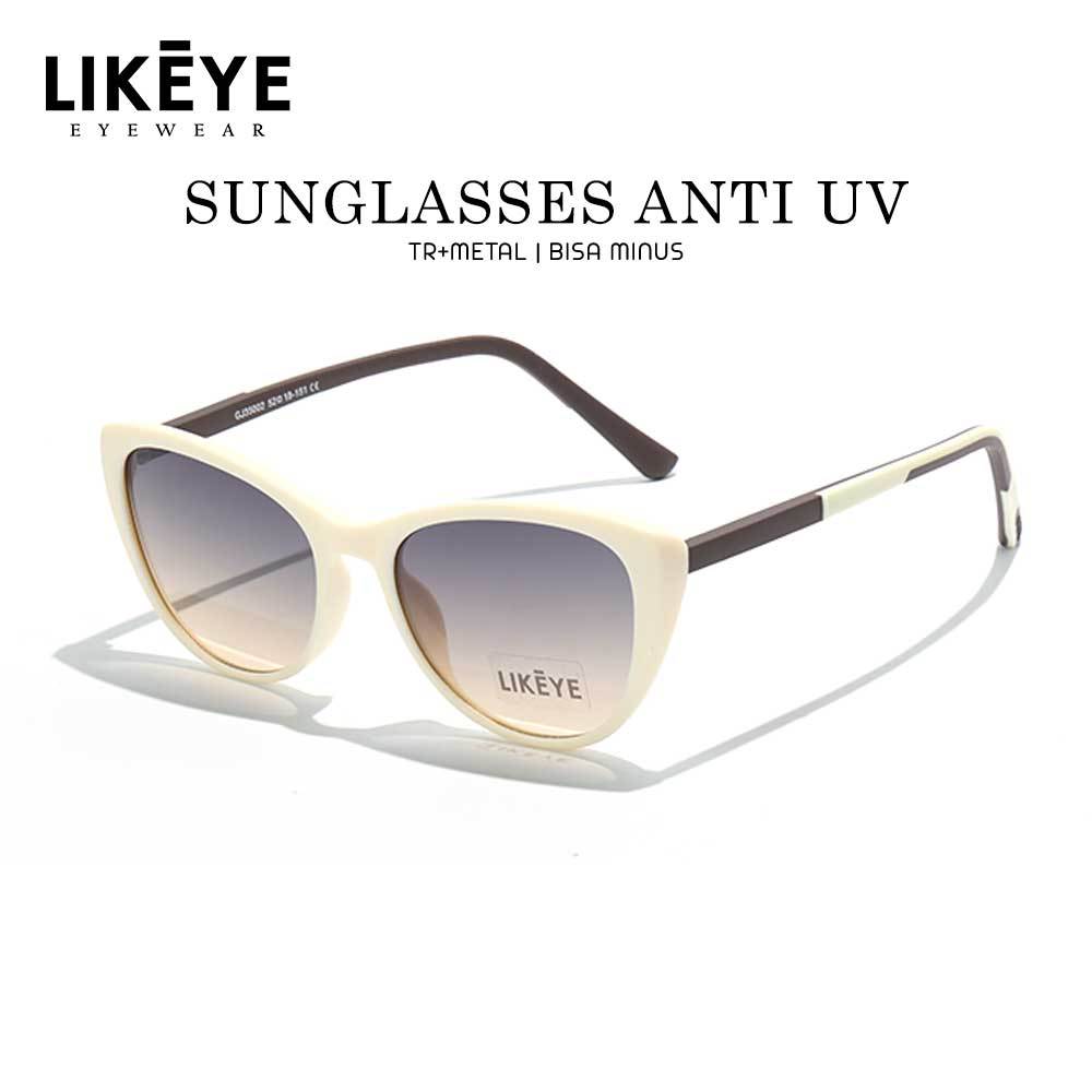 LIKEYE Sunglasses Kacamata Anti UV 400 Lens Model Cat Eye Women Style Fashionable TR90 Ringan Wanita