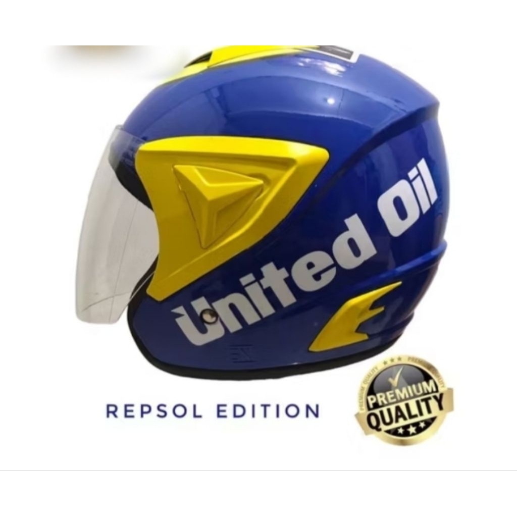 Helm Half Face United Oil Limited edition Spesial Repsol